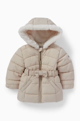 Baby quilted jacket with hood