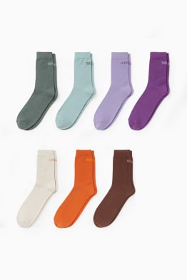 Multipack 7er - Socken mit Motiv - Wochentage