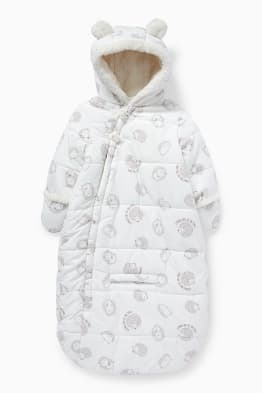 Baby-Schneeanzug mit Kapuze und Fußsack