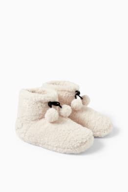 Teddy fur slippers - Mickey Mouse