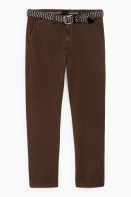 Chinos with belt - regular fit