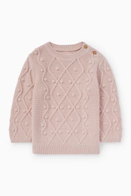 Baby jumper - cable knit pattern