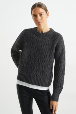 Pullover mit Zopfmuster