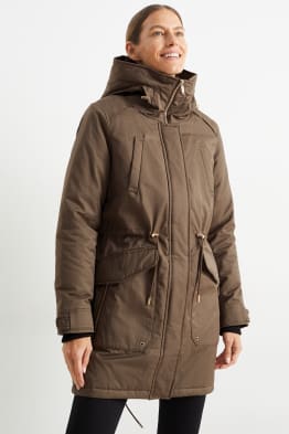 Parka with hood