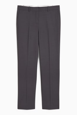 Pantalons formals - mid waist - straight fit - mescla de llana