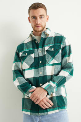 Flannel shirt - regular fit - kent collar - check