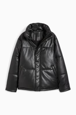 Quilted jacket - faux leather
