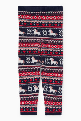 Unicorni - leggings natalizi in maglia