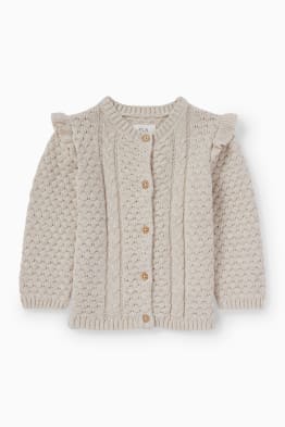 Baby cardigan - cable knit pattern