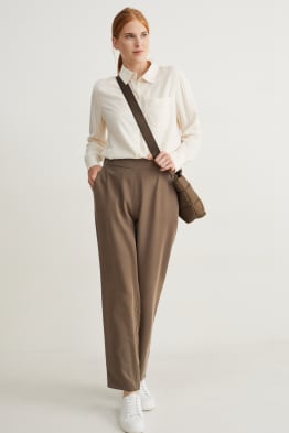 Pantalón de tela - high waist - tapered fit