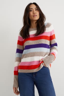 Maglione di cashmere - a righe