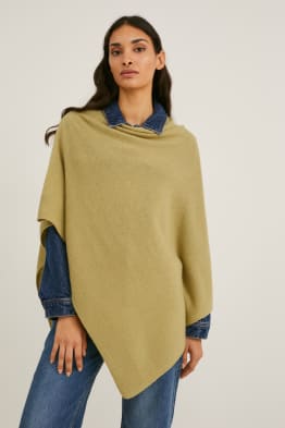 Poncho mit Kaschmir-Anteil - Woll-Mix