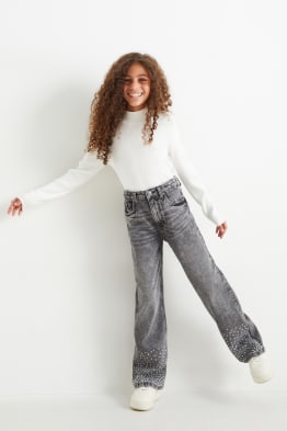 Wide leg jeans - glanseffect