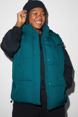 CLOCKHOUSE - quilted gilet with hood