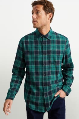 Chemise - regular fit - col kent - à carreaux