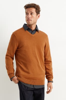 Feinstrick-Pullover und Hemd - Regular Fit - Kent