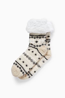 Non-slip socks - patterned