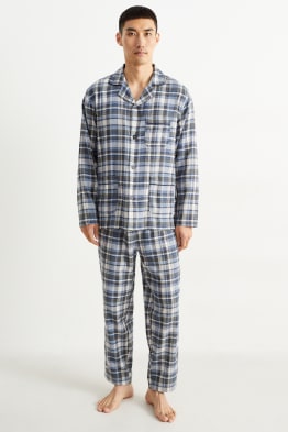 Flanell-Pyjama - kariert