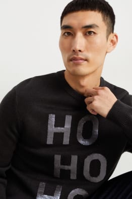 Sweter świąteczny - HoHoHo - efekt połysku