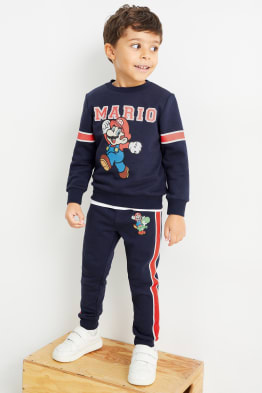 Super Mario - set - felpa e pantaloni sportivi - 2 pezzi