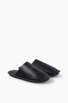 Slippers - faux leather