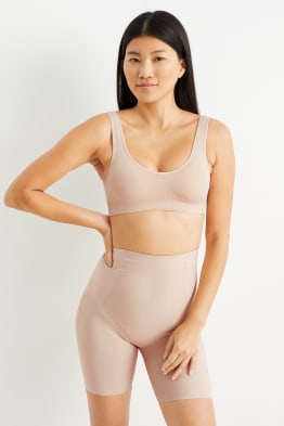 White tummy top control pants