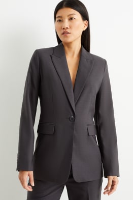 Blazer de bureau - relaxed fit - laine mélangée