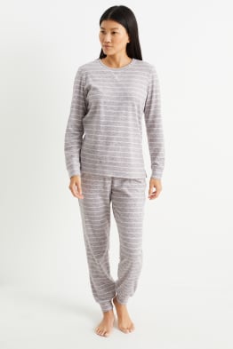 Pyjama en polaire - à rayures