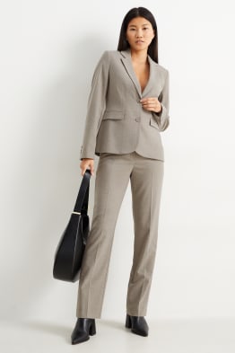 Business kalhoty - mid waist - straight fit