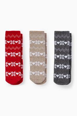 Multipack 3er - Baby-Weihnachts-Anti-Rutsch-Socken