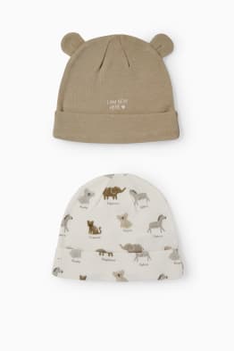 Paquet de 2 - animals - gorra per a nadó