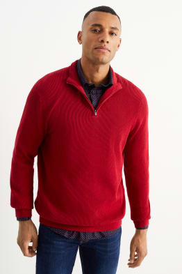 Maglione e camicia - regular fit - collo all'italiana