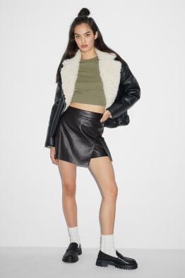 CLOCKHOUSE - skort - faux leather