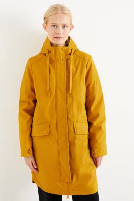 Parka with hood