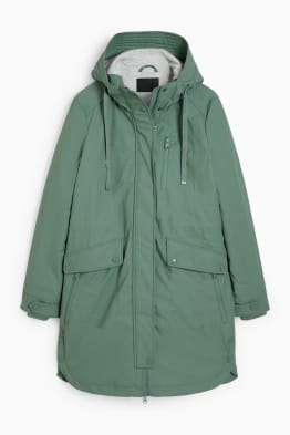 Parka with hood