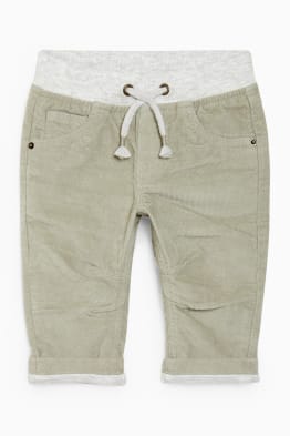 Pantalon en velours côtelé pour bébé - pantalon doublé