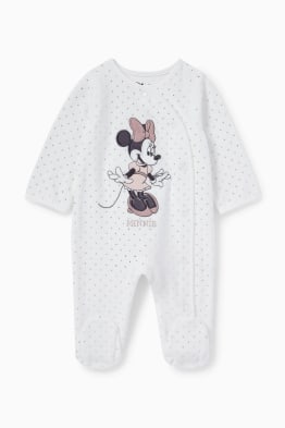 Myszka Minnie - piżamka niemowlęca - w kropki