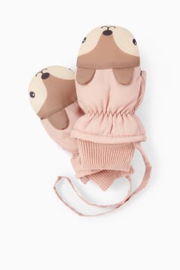 Teddy bear - baby mittens
