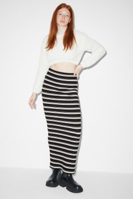 CLOCKHOUSE - knitted skirt - striped