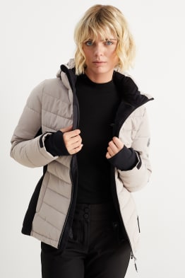 Ski jacket with hood