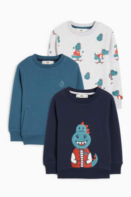 Multipack of 3 - dinosaur - sweatshirt