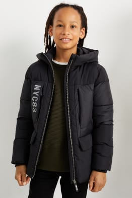 Quilted jacket with hood