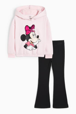 Minnie Mouse - conjunto - sudadera con capucha y leggings acampanados - 2 piezas
