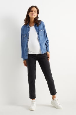 Těhotenské džíny - tapered jeans - LYCRA®