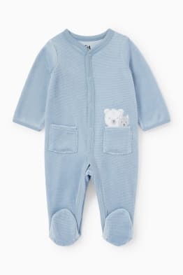 Woodland animals - baby sleepsuit