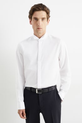 Camisa de esmoquin - slim fit - cuello con picos - de planchado fácil
