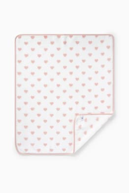 Herzchen - Baby-Decke - 100 x 80 cm