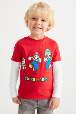 Pack de 2 - Super Mario - camisetas de manga larga