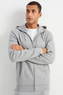 Zip-through sweatshirt with hood