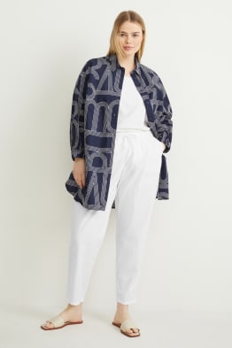 Pantalon - mid waist - coupe fuselée